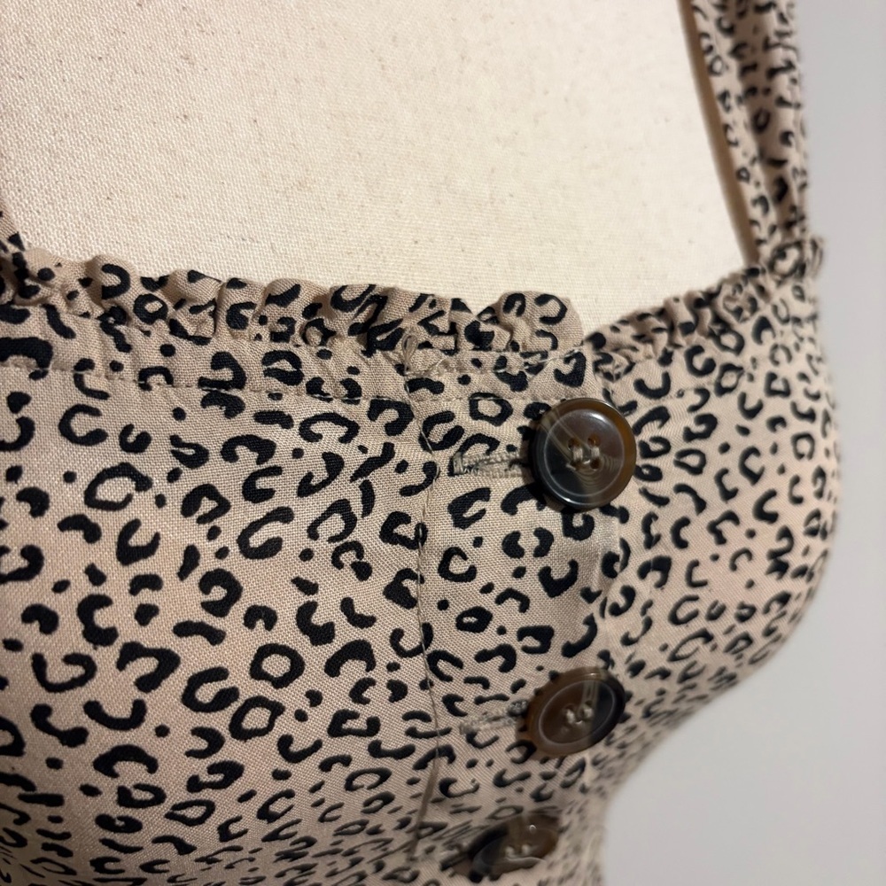 Japna Animal Print Button-Down Midi Dress - Picture 5 of 7